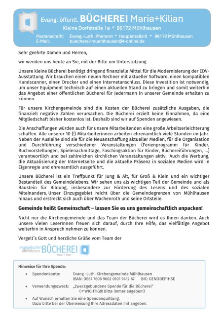 Spendenaufruf